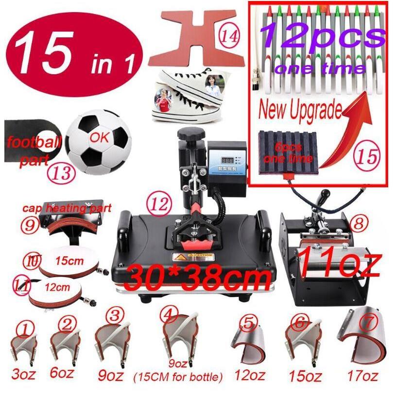 Best Quality heat press 15 in 1 machine cap heat press machine with Competitive Price