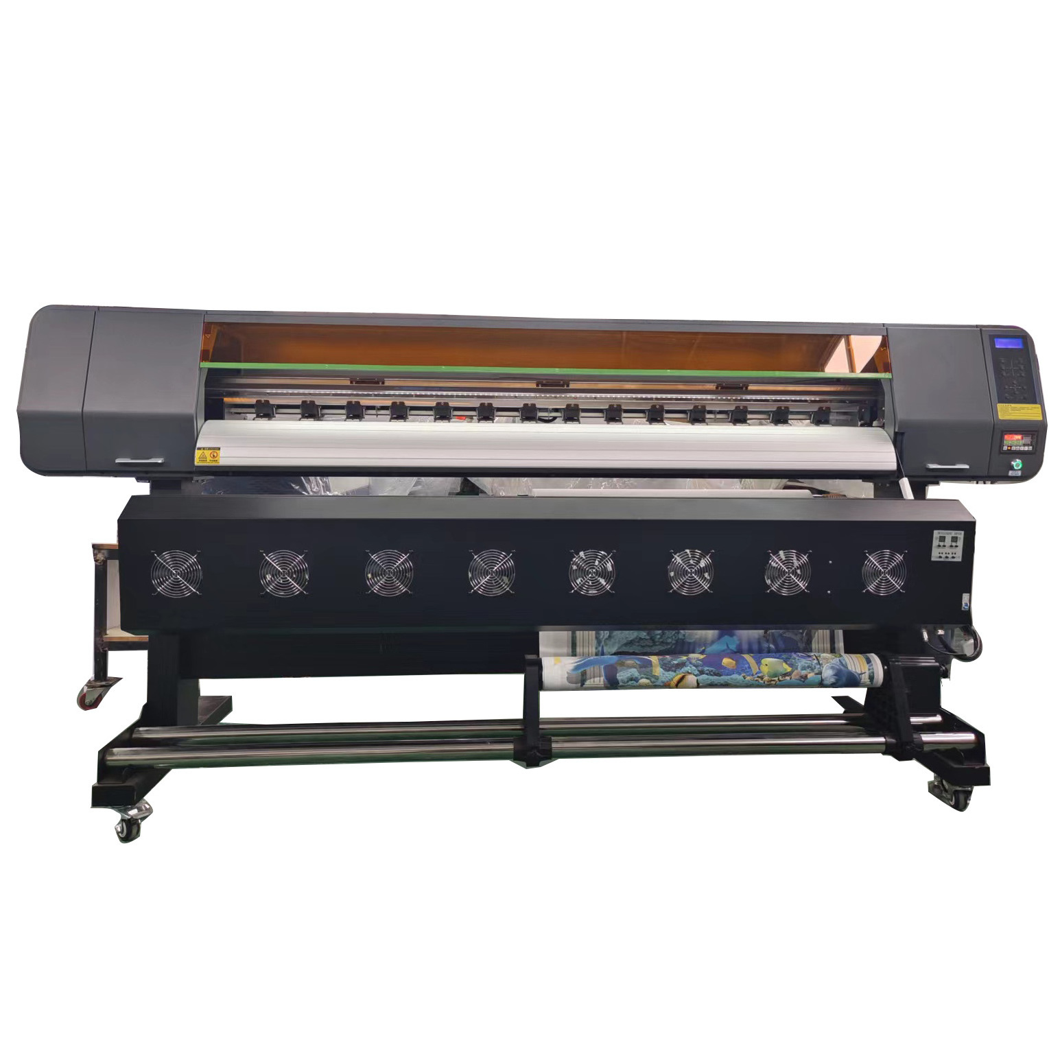 Eco Solvent Printer With Dx7 Dx5 Print Head White color Wallpaper Eco Solvent Printer Machine