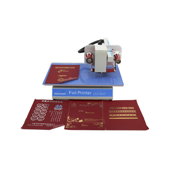 2023 hot sale Logo digital hot foil printer digital foil printing machine AMD8025 on leather PVC paper