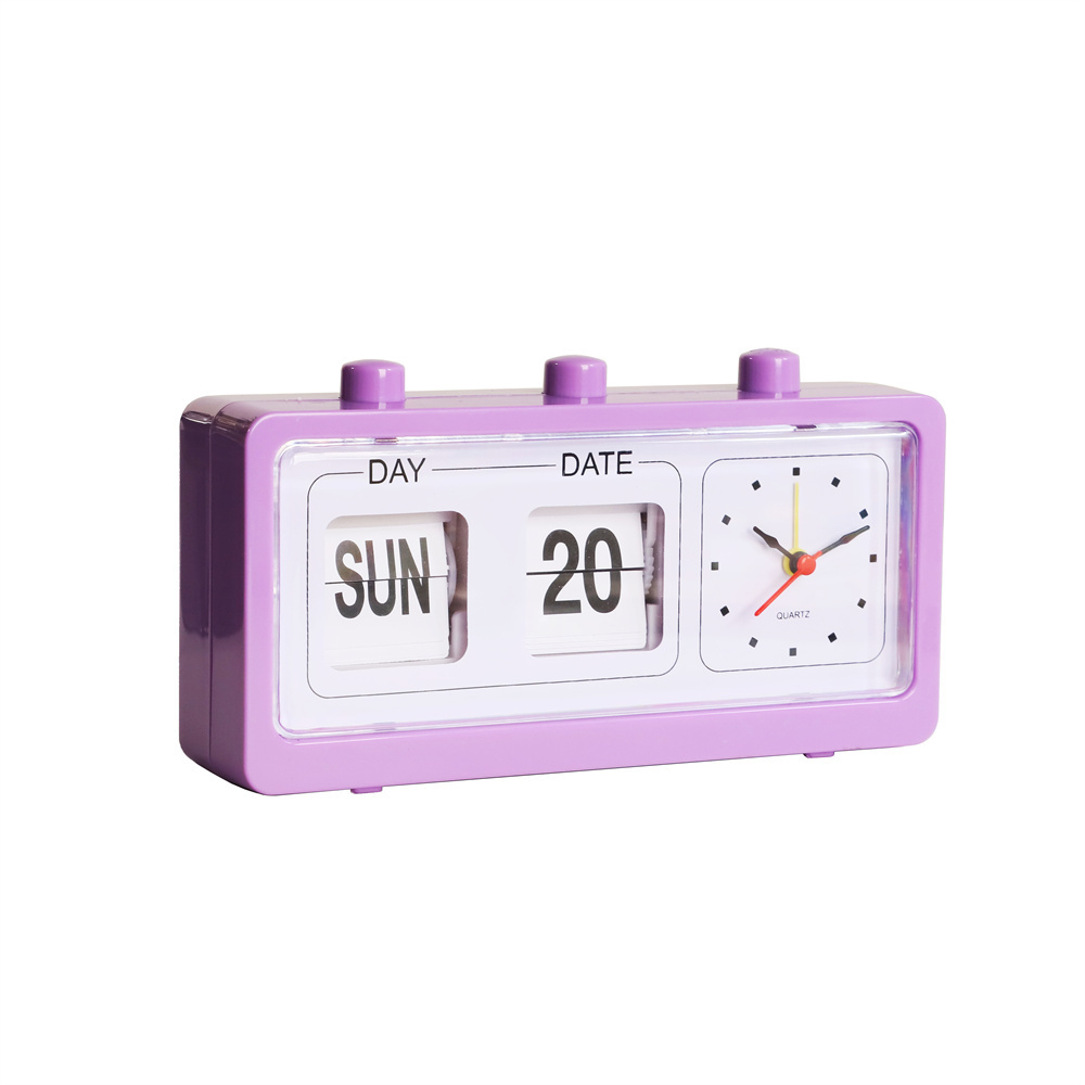 Mechanical Automatic Page Turning Clock Small Desk Clock Digital Modern Auto Flip Clock