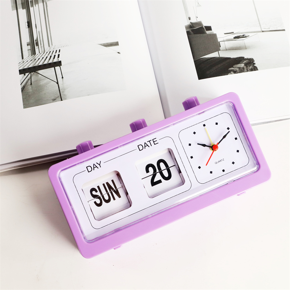 Mechanical Automatic Page Turning Clock Small Desk Clock Digital Modern Auto Flip Clock