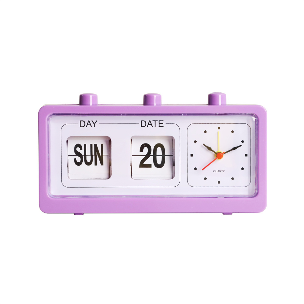 Mechanical Automatic Page Turning Clock Small Desk Clock Digital Modern Auto Flip Clock