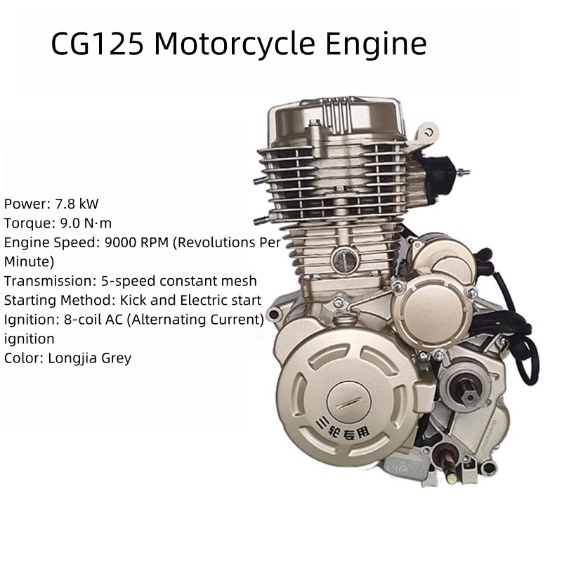 Air-cooled CG125 motorcycle engine assembly for tricycles scooter engine//lifan 250cc engine