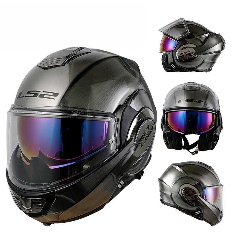 LS2 Flip-up Helmet, Unisex All-Season Dual Visor Semi-Helmet for Motorcycles ls2 motorcycle helmet ls2