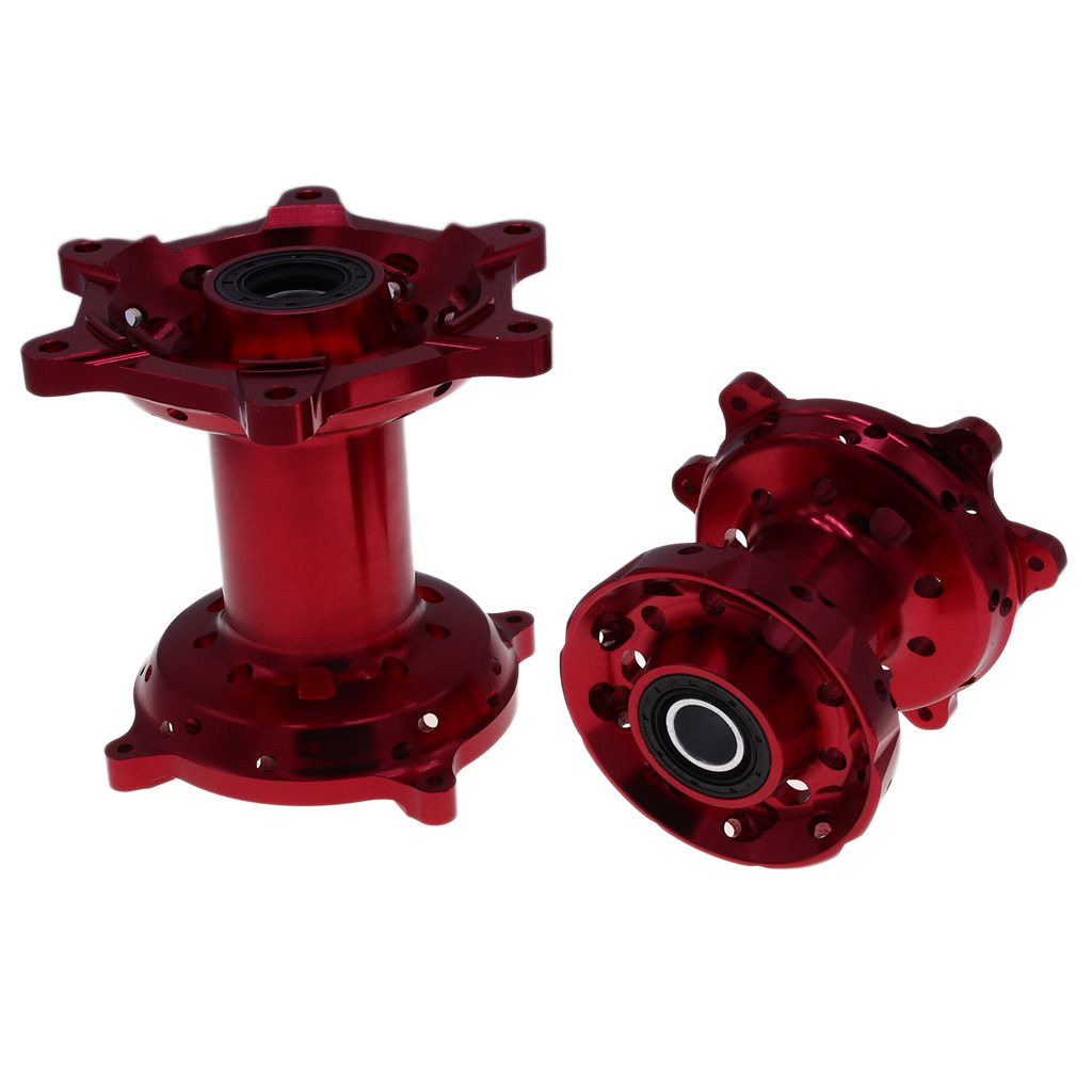 Off-road Vehicle CNC Modification Parts Front and Rear Hubs Large Bell Hubs with 36 Holes each in Red Color for Front and Rear