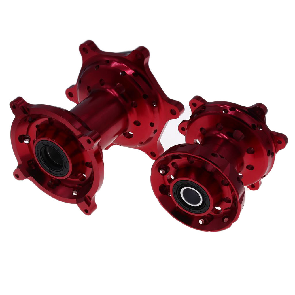 Off-road Vehicle CNC Modification Parts Front and Rear Hubs Large Bell Hubs with 36 Holes each in Red Color for Front and Rear