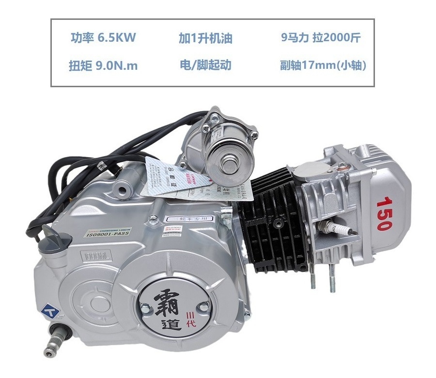 Horizontal 110 120 130 125cc trike motorcycle engine assembly with water-cooled cylinder head and automatic clutch.