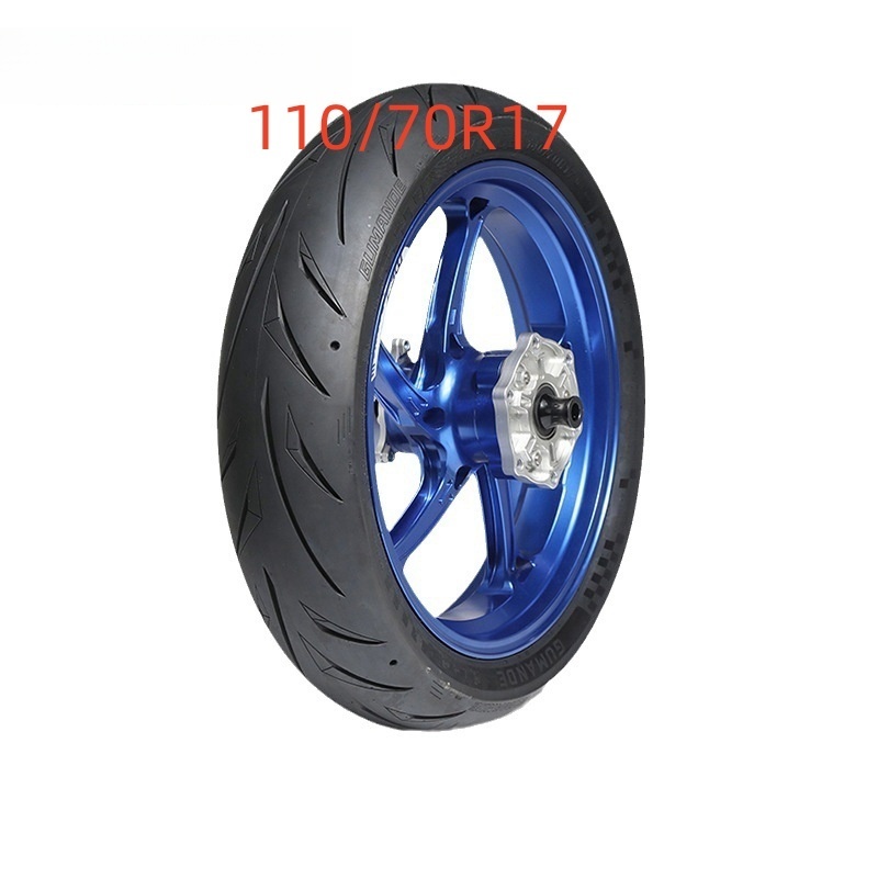 110/70R17 Tubeless Motorcycle Tire, Track Grade Semi-Hot Melt Steel-Wired Tire All-Terrain Multi-Purpose Tires