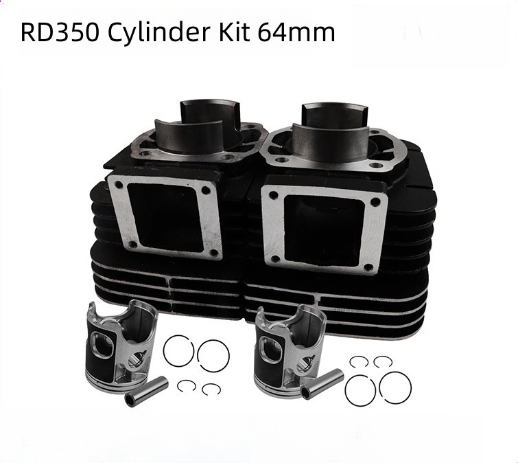 Motorcycle parts, cylinder and piston kit, RD350 cylinder sleeve suitable for Yamaha two-stroke RD350 cylinder