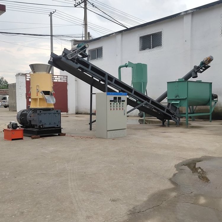 mini 7.5 kw 450 500 kg compressed wood burning burner compressor chip pelletizer pellet compactor machine