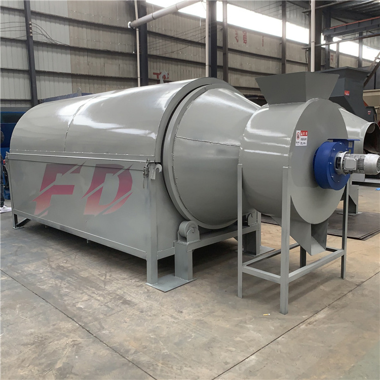 Drum type grain, soybean residue, chicken manure sand feed dryer equipment