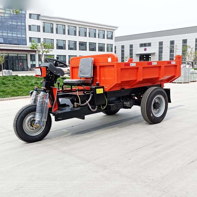 Electric Tricycle 3 Wheels Dumper Truck 1Ton Carrying Cargo Motorcycle Safe Durable Automatic Hydraulic System