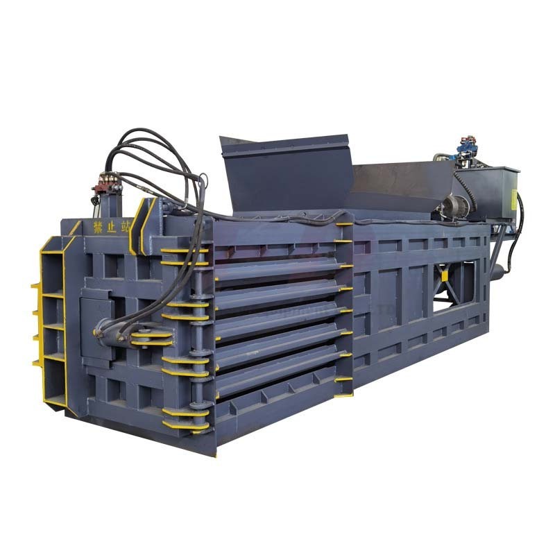 Automatic Hydraulic Horizontal Paper Baler Set 60tons Baller Pressing Equipment Machine