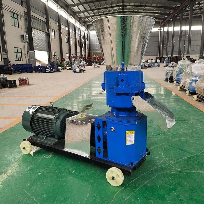 CE Small farm electric motor pto drive alfalfa cube pelletizer pelletizing mixer grinder machine animal pellet production line