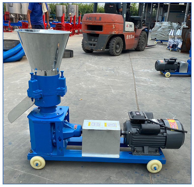 CE Small farm electric motor pto drive alfalfa cube pelletizer pelletizing mixer grinder machine animal pellet production line