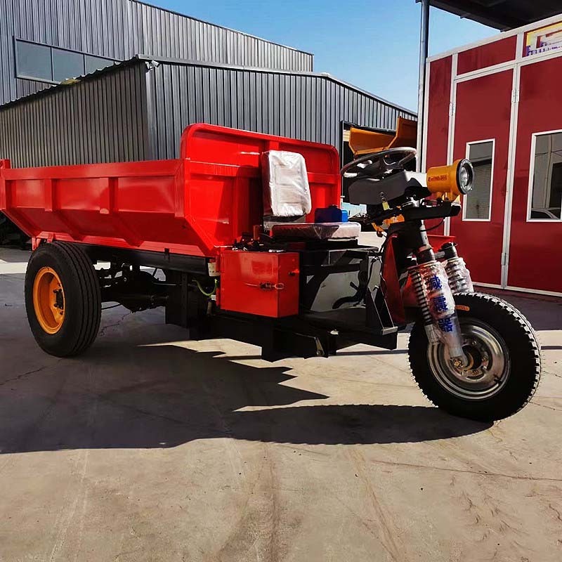 Electric Tricycle 3 Wheels Dumper Truck 1Ton Carrying Cargo Motorcycle Safe Durable Automatic Hydraulic System