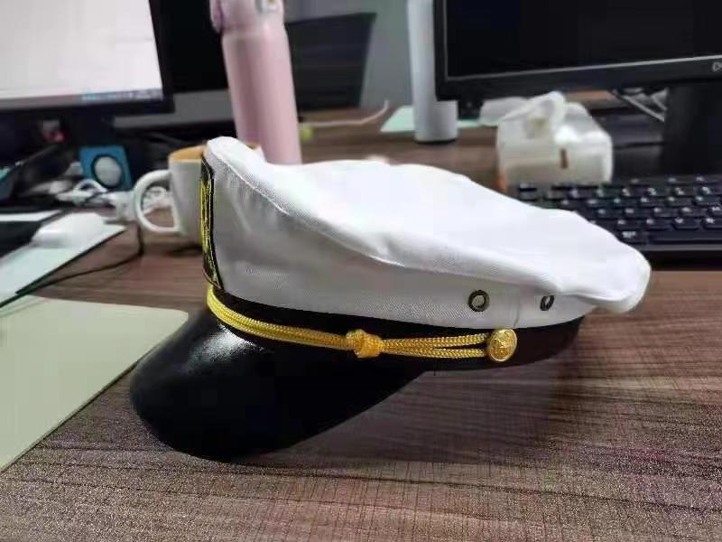 Dropshipping Hot sales Adult Yacht Boat Ship Sailor Captain Costume Hat Navy Marine Admiral custom White hat