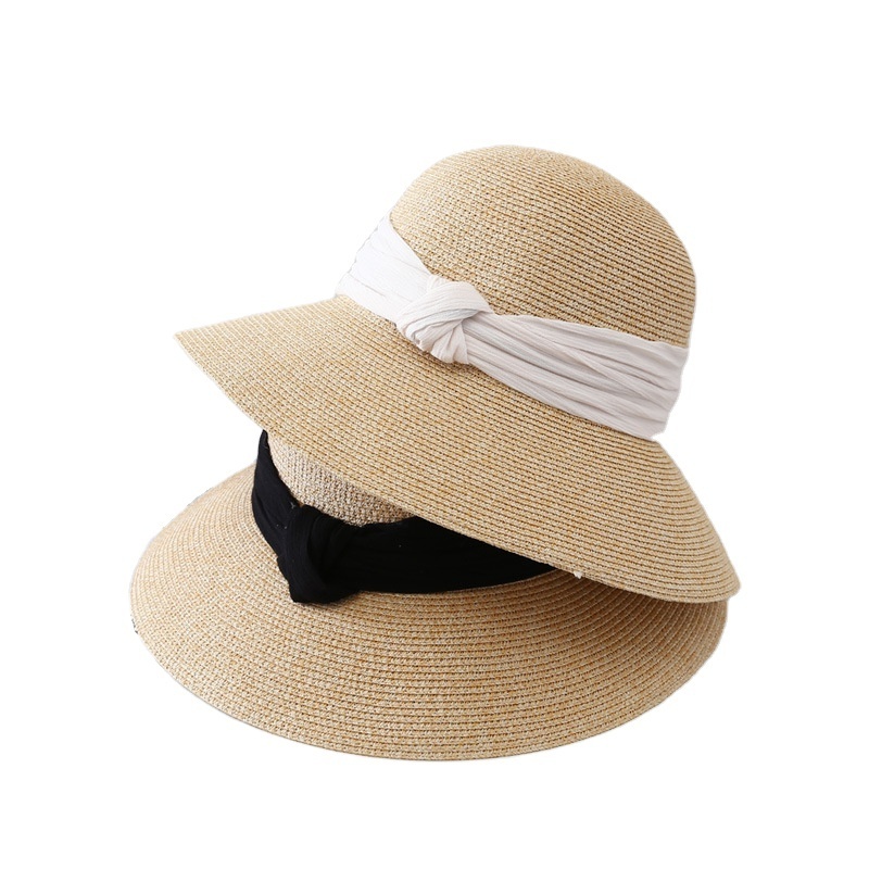 Summer Straw Hats For Women Summer Oversized Sun Natural Grass Bucket Foldable Panama Personalized Custom OEM Boater Luxury