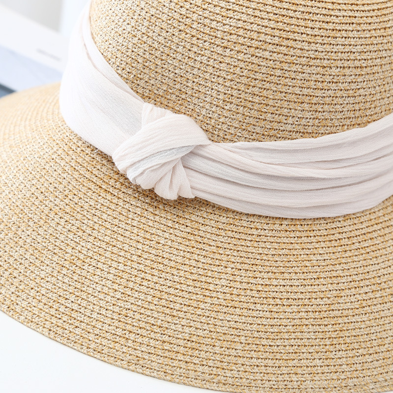 Summer Straw Hats For Women Summer Oversized Sun Natural Grass Bucket Foldable Panama Personalized Custom OEM Boater Luxury