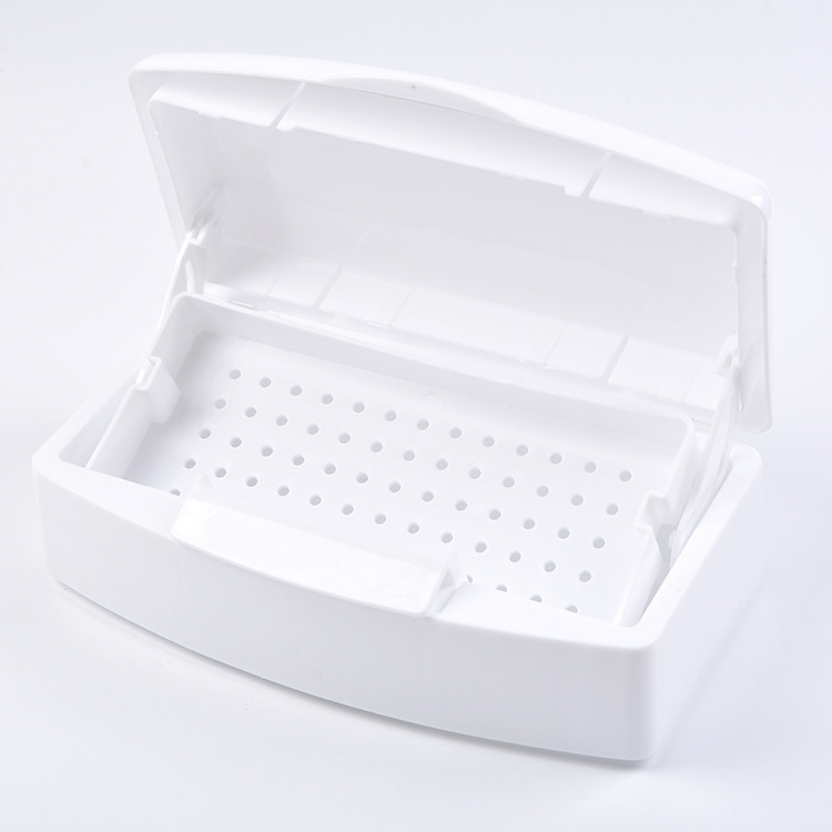 Hot Sale Nail Clean Sterilizer Box Plastic Nail Art Salon Beauty Manicure Tool Sterilization Tray Disinfection Box