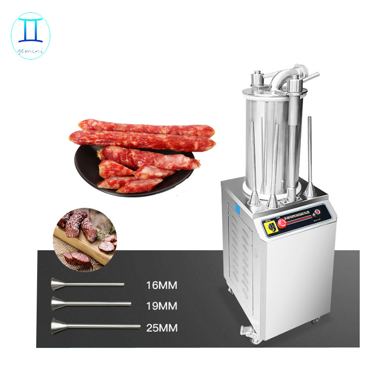 2019 hot sale3L 5L 7L 10L 12L 15L stainless steel automatic manual sausage stuffer /Electric Meat Sausage Filler in china