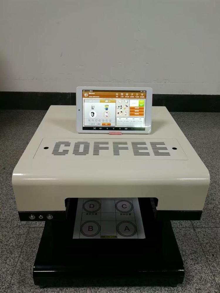 1 2 3 4 cups automatic selfie coffee printer / edible ink coffee printer machine price with tablet