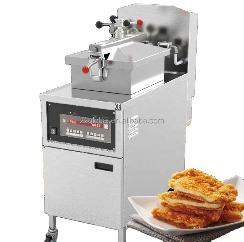 Global  KFC Broaster Fried Chicken Machine Pressure Fryer Gas With Oil Filter Pump Broasted Machine