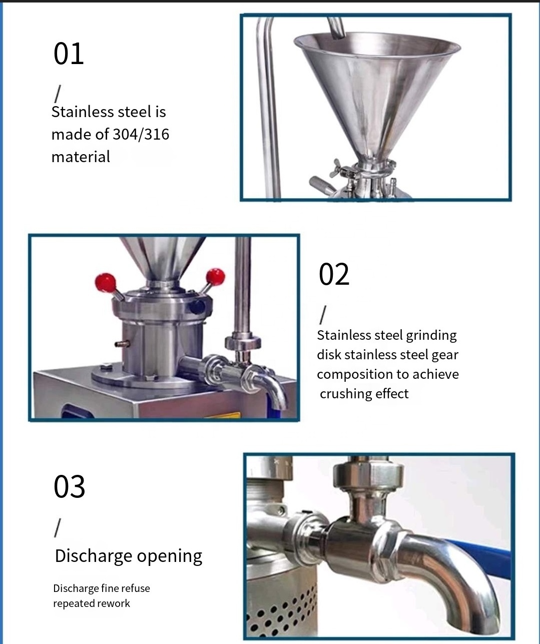 Global Food processing machinery Peanut Butter Production Line colloid mill machine bone crusher machine