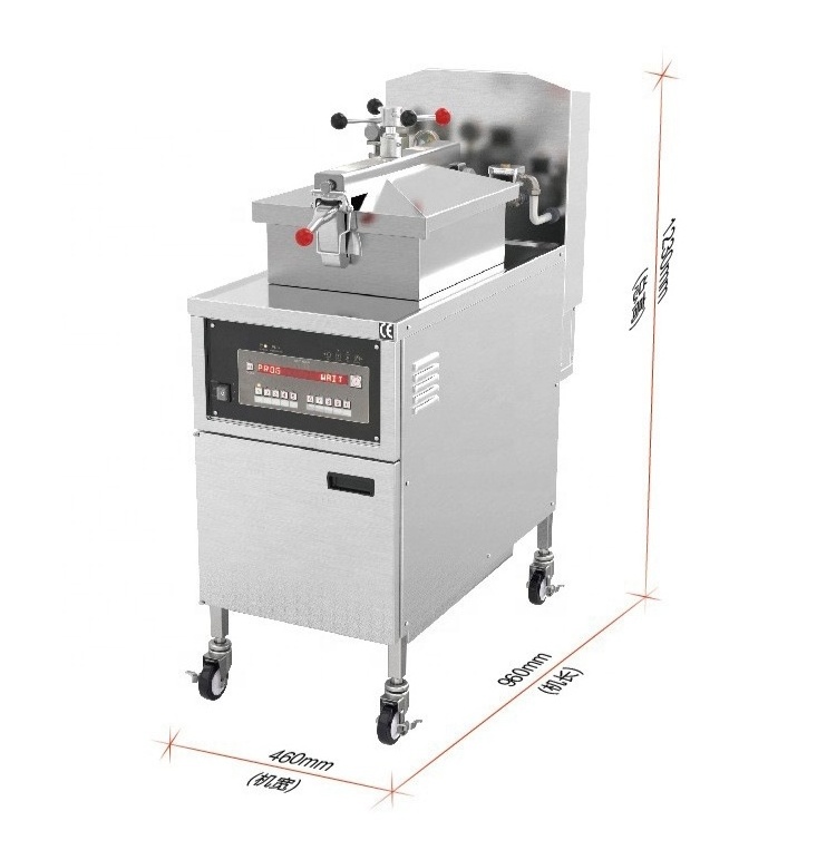 Global  KFC Broaster Fried Chicken Machine Pressure Fryer Gas With Oil Filter Pump Broasted Machine