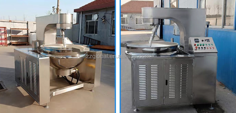 Global Fully automatic electric heating small fryer commercial cooking pots steam jacketed kettle