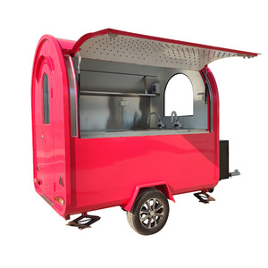 China Mobile Food Truck Street Food Cart Snack Food Bike Trailers Fully Equipped Cooking Trailer Kiosk Hot Dog Cart