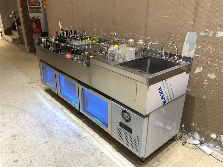 High Quality Portable 304 Stainless Steel Commercial Cocktail Bar Counter