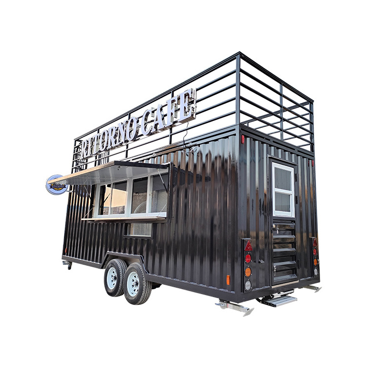 Custom Double Decker Food Truck Mobile Container With Kitchen Equipment