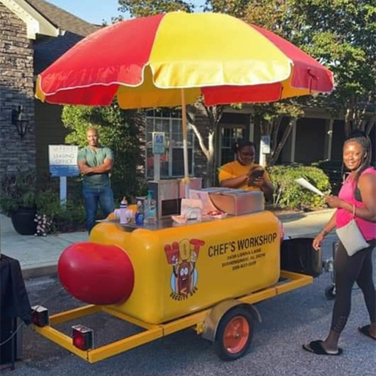 CE approved commercial used hot dog stand cart