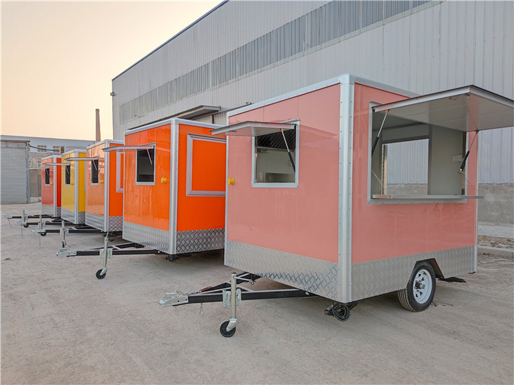 Cheep Price Food Containers Truck With Kitchen Equipment Europe standard fast food vending mobile trailer cart