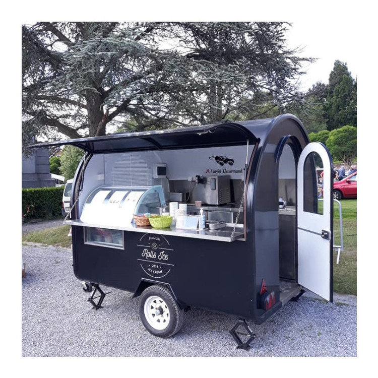 Fast Food Truck For Baking Equipment Mobile Ice Cream Cart Customized Street Food Trailer Cart With USA Standard