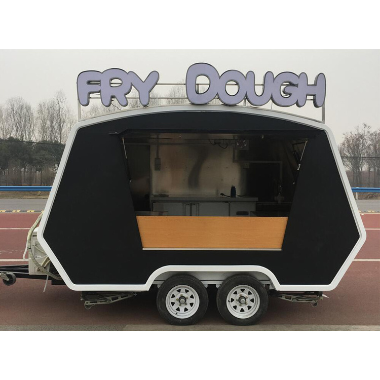 China Factory Customized Mobile Hot Dog Food Cart, Ice Cream Food Cart Trailer, Outdoor Street Mobile Fast Food Cart For Sale