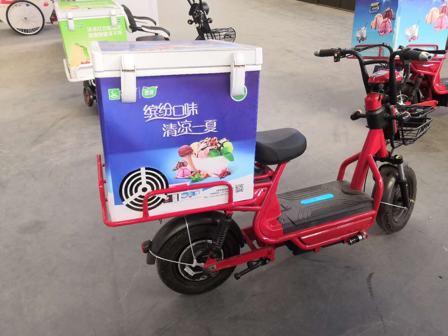 Electric ice cream tricycles with freezer mobile coffee cart and mobile food trailer fully equipped for sale