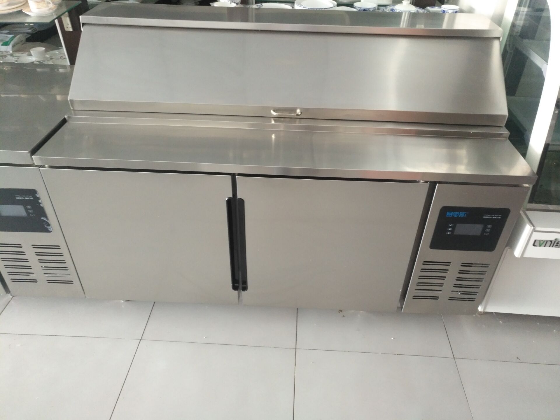 Stainless Steel Refrigerated Salad Bar Counter