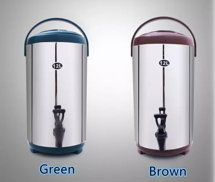 Stainless steel bucket barrel heat insulation Preservation Drink Dispenser commercial milk tea dispenser