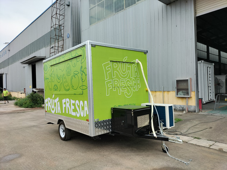 Hot selling The US Standard Mobile Kitchen Street Food Trailer Customized beverage salad concession trailer with logo sticker