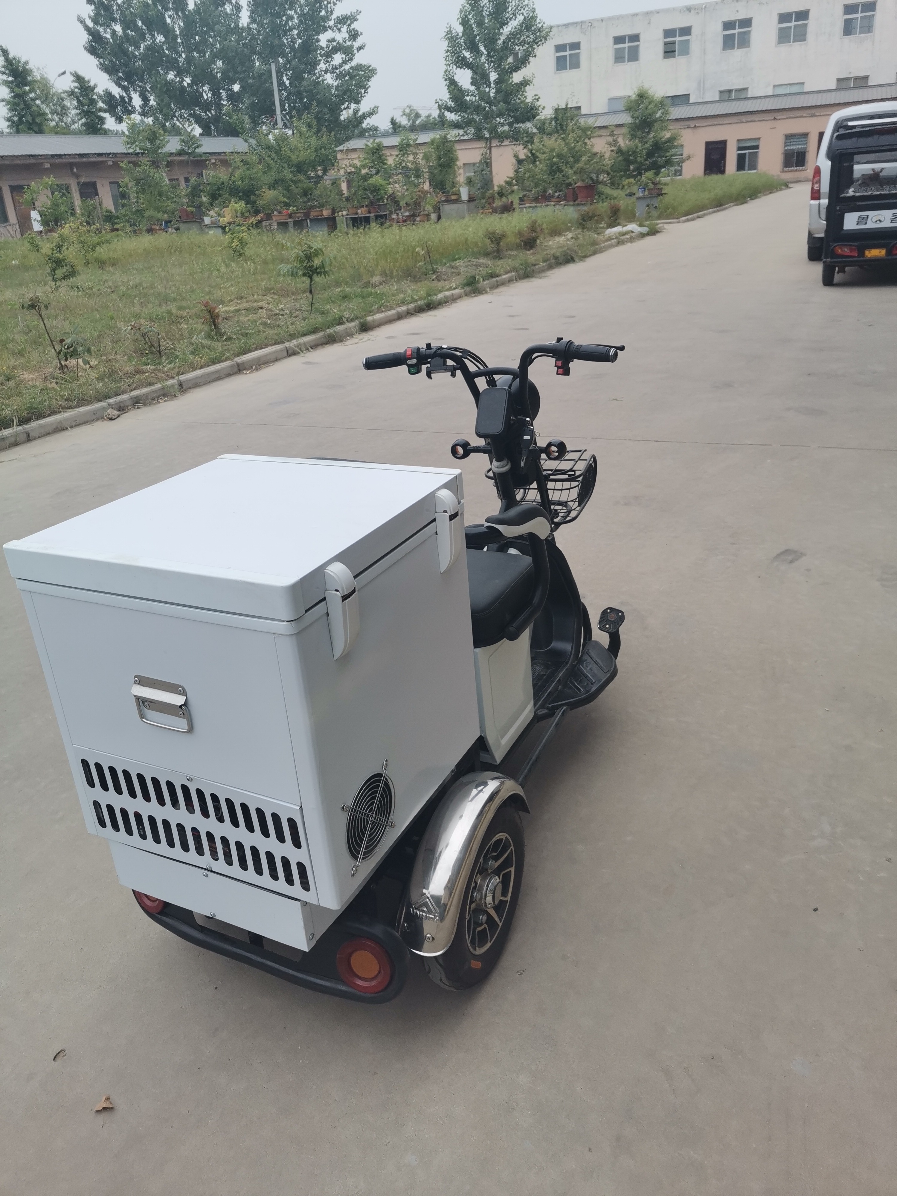 Commercial snack Cart Electric Reverse Tricycle Mobile ice cream cart