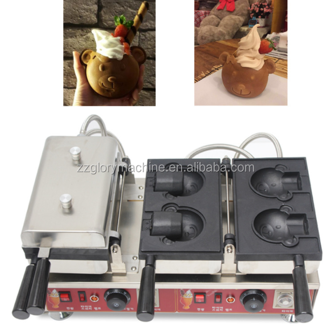 Commercial Taiyaki Machine Bear Shape Open Head Taiyaki Maker, Taiyaki Waffle Maker For Sale