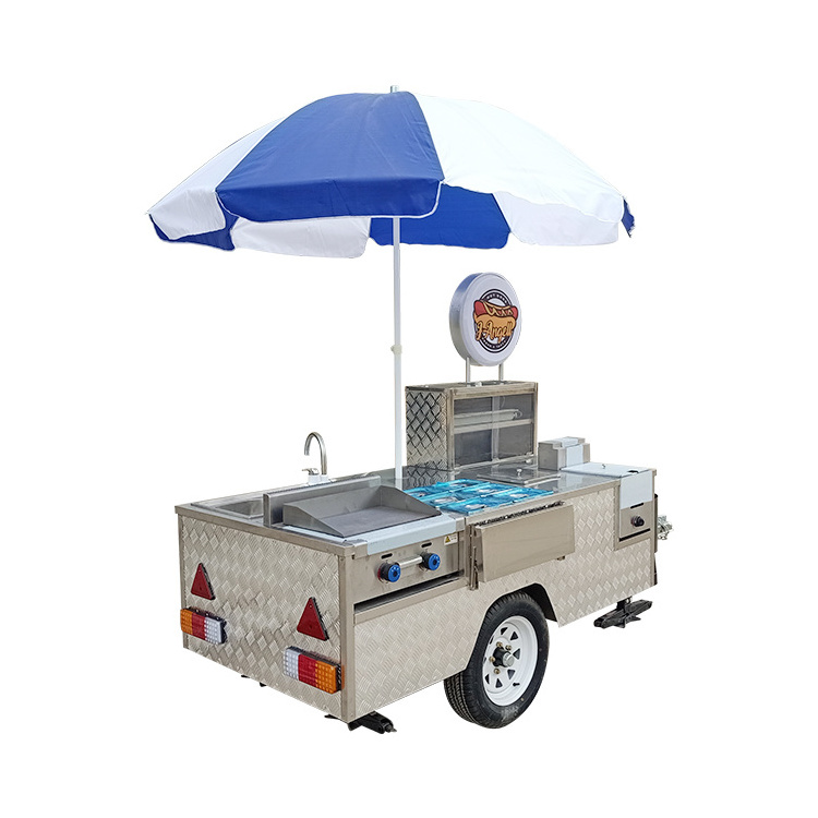 USA shop Commercial hot dog cart /Stainless steel Food truck / Snack Food cart