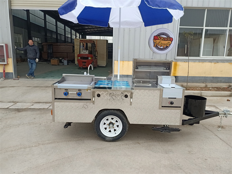 USA shop Commercial hot dog cart /Stainless steel Food truck / Snack Food cart