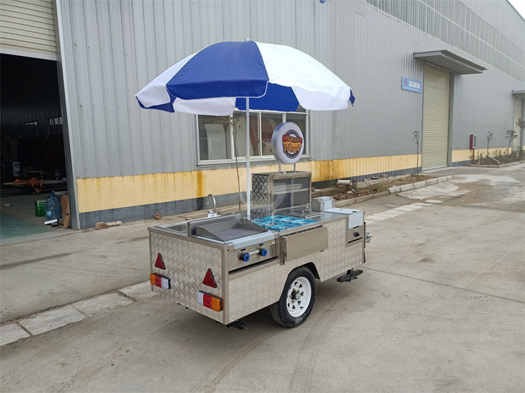 USA shop Commercial hot dog cart /Stainless steel Food truck / Snack Food cart