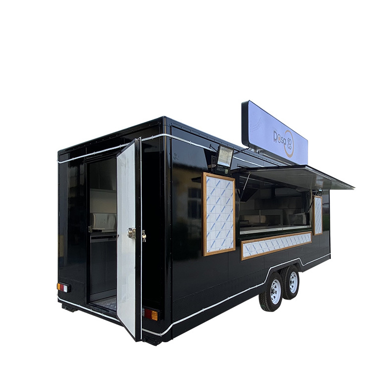 Multifunctional outdoor 4 wheels Drinking Dining car fast food cart /food truck