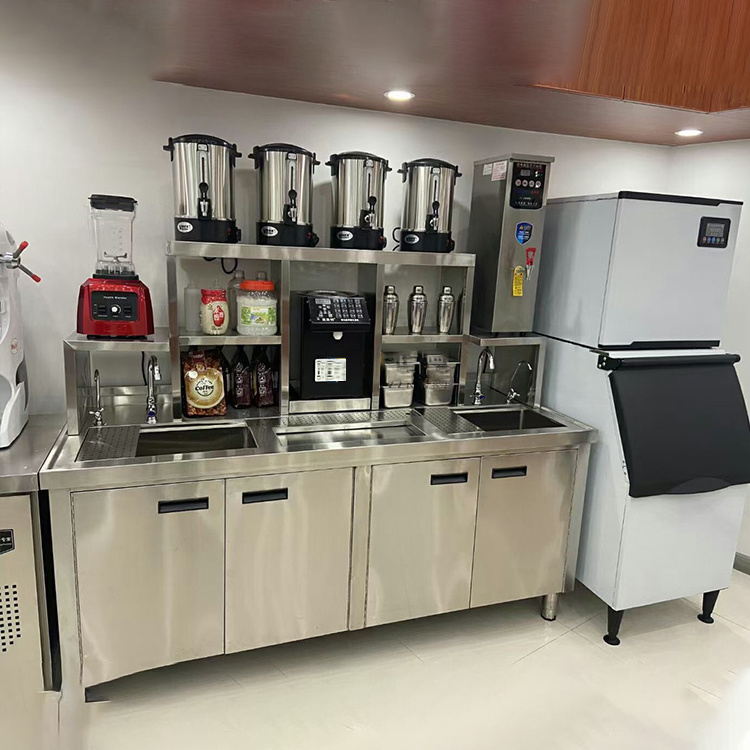 New design Commercial Automatic Bubble Tea Counter / Perfect customize drink station bubble tea counter and milk tea equipment