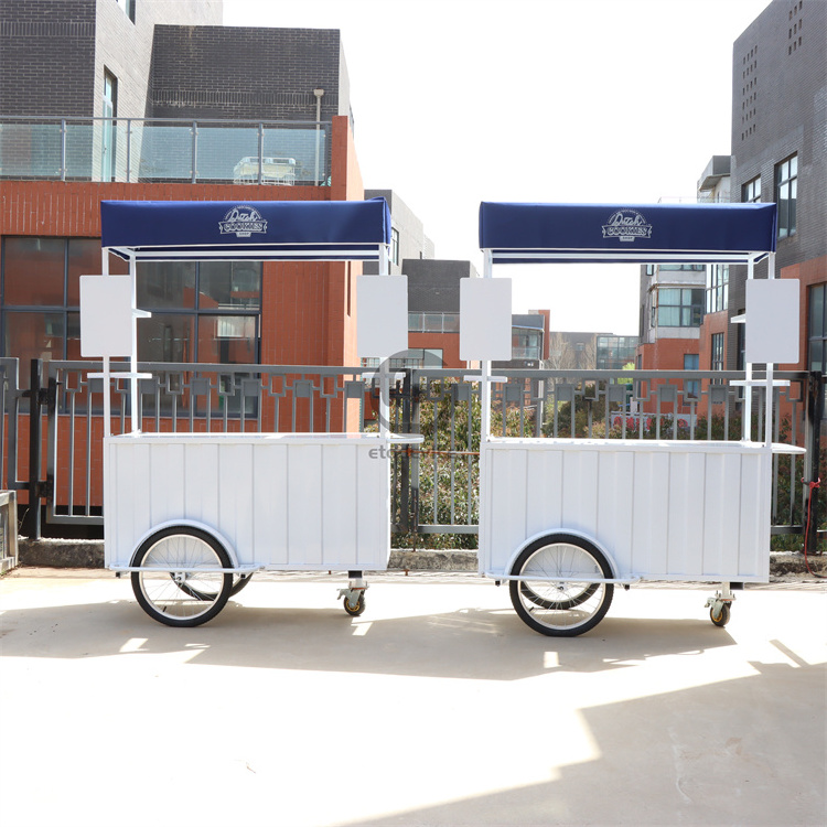 Factory Supply Mobile Kiosk and Push Cart Fast Food Restaurant Bike Restaurant Fruit Cart