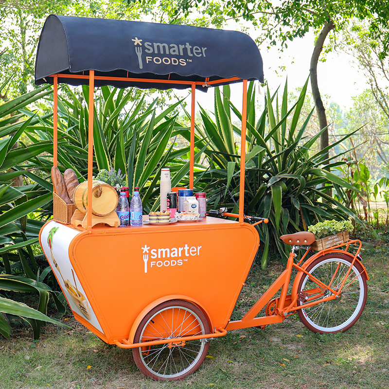 Wholesale price mobile bar/beer cart/tricycle/rickshaw bicycle food bike for street business